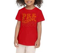 Vêtements d'été pour bébés garçons et Filles, Chemise du Premier Jour d'école dans ma Chemise préscolaire, Chemises de Maternelle pour Tout-Petits Débardeurs pour Pack Fille (Red, 2-3 Years)