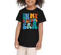 Vêtements d'été pour tout-petits garçons et filles - Premier jour d'école - T-shirt dans mon t-shirt préscolaire - Chemises de maternelle, Noir , 2-3 ans