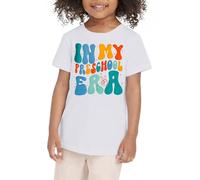 Vêtements d'été pour tout-petits garçons et filles - Premier jour d'école - T-shirt dans mon t-shirt préscolaire - Chemises de maternelle, Blanc., 5-6 ans