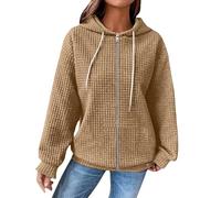 Vêtements d'extérieur en polaire chaude pour femme, grande taille, veste ample à fermeture éclair complète avec poches, manteaux de sortie, manteaux de sortie, vêtements d'extérieur décontractés