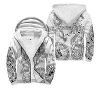 Vêtements d'extérieur nordiques imprimés en 3D Odin God, sweat à capuche d'extérieur Viking Wolf chaud d'hiver, veste de rue totem à nœud celtique doux(Dragon,L)