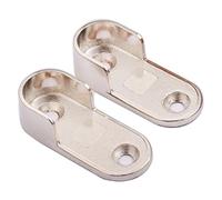 Vêtements D'extrémité de Tige en Métal,2pcs Fixations pour Rail de Suspension,Porte-Support pour Porte-Canne à Vêtements(Diamètre 19mm)