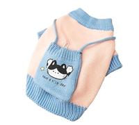 Vêtements d'hiver Mignons for Chiens, Sac à bandoulière tricoté, Pull for Chiot, vêtements Chauds et épais for Chats, Vestes for Chats(Pink,XS(Old))