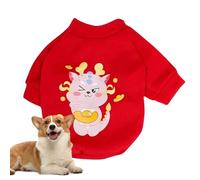 Vêtements d'hiver pour chat | Pull d'hiver coupe-vent pour chien du Nouvel An - Manteau pour chien par temps froid avec motif dragon pour fête sur le thème de Noël, réunions de famille