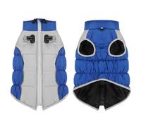 Vêtements d'hiver pour chien en coton chaud avec crochet de traction Bandes réfléchissantes Combinaison pour chiot, ski, randonnée, vêtements épais