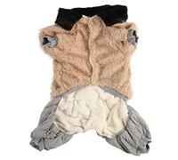 Vêtements d'hiver pour chiens Manteau chaud en peluche | Design patchwork pour chiens de taille moyenne et grande | Vêtements pour temps froid pour activités intérieures et extérieures | Tissu