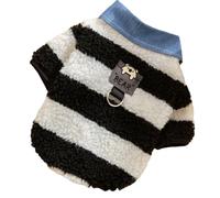 Vêtements d'hiver pour chiens - Pull mignon chiot, motif de rayures d'ours, tissu tricot chaud ajustement flexible, matériau respirant doux look élégant | Mateau de temps froid pour animaux de compagn