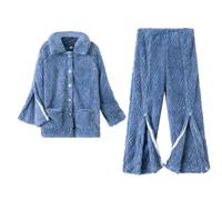 Vêtements d'infirmière Pyjamas épais d'automne et d'hiver, vêtements de Soins pour Personnes âgées, vêtements d'hôpital pour fractures, pour Femmes ou Hommes, Soins à Domicile Vêtements pour Patients