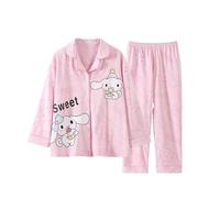 Vêtements d'intérieur imprimés de Dessins animés Kawaii, Ensemble de Pyjama de Pantalon Long à Manches Longues pour Filles adapté au Printemps et à l'automne,Style 3,14