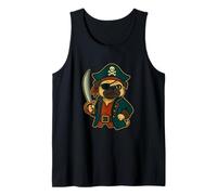 Vêtements drôles pour Amoureux des Chiens Pirate Pug Graphic Débardeur