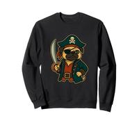 Vêtements drôles pour Amoureux des Chiens Pirate Pug Graphic Sweatshirt