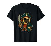 Vêtements drôles pour Amoureux des Chiens Pirate Pug Graphic T-Shirt