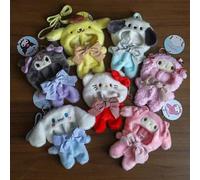 Vêtements en peluche mignons de Kuromi de 17 cm, tenue de haute qualité de rechange pour porte-clés , accessoires, convient aux jouets en peluche , , personnages Sanrio Ensemble pour chien bleu cannel