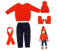 Vêtements et Accessoires de poupée de Noël 18 Pouces. Les vêtements d'hiver 18 Pouces comprennent des Pulls, des Pantalons, Chapeaux, Gants, Une écharpe, Cadeaux Noël, sans Chaus