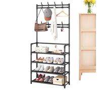 Vêtements et étagère de chaussures - Organisateur de stockage multifonctionnel, étagère moderne pour la zone d'entrée | Vêtements pliables et étagères de chaussures, étagère d'entrepôt pour sauver l'e