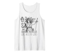Vêtements féministes Vintage Girl Will Be Girls Medusa pour Femmes Débardeur