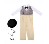 Vêtements festifs pour bébé garçon 68 cent jours d'école, grands-parents, cosplay, body bébé, kaki, 7-8 ans)