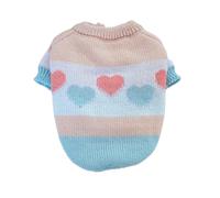 Vêtements for Animaux de Compagnie : Sweat à Capuche Printemps-Automne for Chien et Chat, Bleu et Rose, Motif Jacquard, idéal for Les Chiens de Petite et Moyenne Taille.(XS(Old))