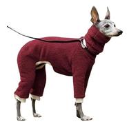 Vêtements for Chiens lévrier Italien Whippet vêtements Pull Polaire for Animaux de Compagnie Gris Chien Bedlington Veste(Wine Red,S)