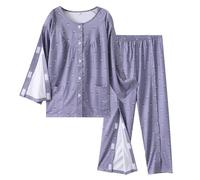 Vêtements For Patients Alités Souffrant De Fractures, Vêtements De Soins Infirmiers Détachables For La Rééducation Des Patients, Faciles À Enfiler Et À Enlever(B,XL)