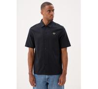 Vêtements Fred Perry Basket Weave Shirt pour Homme L Noir