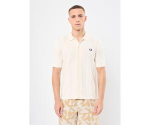 Vêtements Fred Perry BUTTON THROUGH SS SHIRT pour Homme L Blanc