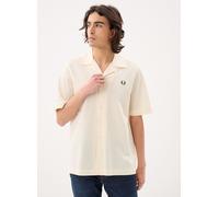 Vêtements Fred Perry Compress Mesh Revere Collar Sh pour Homme M Blanc