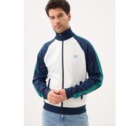 Vêtements Fred Perry Contrast Sleeve Track Jacket pour Homme XL Blanc