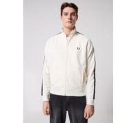 Vêtements Fred Perry CONTRAST TAPE TRACK JACKET pour M Blanc