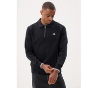Vêtements Fred Perry Half Zip Collared Sweatshirt pour Homme XL Noir
