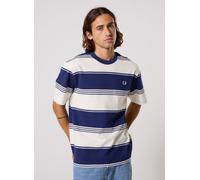 Vêtements Fred Perry Heavyweight Striped T-Shirt pour Homme M Blanc