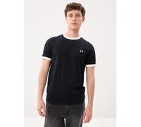 Vêtements Fred Perry Taped Ringer T-Shirt pour Homme XL Noir