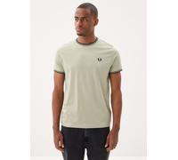 T-shirt Ã double liserÃ© contrastÃ© Fred Perry Vert S