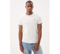 Polo hommes Fred Perry TWIN TIPPED T-SHIRT Blanc EU S