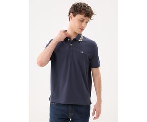 Vêtements GANT Collar Tipping Ss Polo pour Homme L Bleu