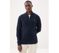 Vêtements GANT Micro Textured Cotton Half Zip pour Homme L Bleu