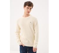 Vêtements GANT Mini Cable C-Neck pour Homme L Blanc