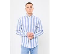 Vêtements GANT REG COTTON LINEN BOLD STRIPE SHIRT pour Homme L Bleu