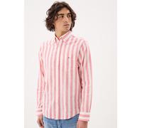 Vêtements GANT Reg Cotton Linen Stripe Shirt pour M Rose