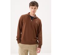 Vêtements GANT Reg Shield Half Zip Sweat pour Homme S Marron
