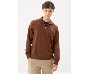 Vêtements GANT Reg Shield Half Zip Sweat pour S Marron