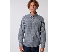 Vêtements GANT Reg Twill Gingham Shirt pour Homme L Bleu