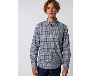 Vêtements GANT Reg Twill Gingham Shirt pour Homme XL Bleu