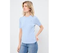 Vêtements GANT STRETCH COTTON CABLE SS C-NECK pour Femme M Bleu