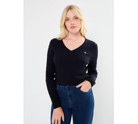 Vêtements GANT Stretch Cotton Cable V-Neck pour M Bleu