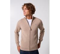 Vêtements GANT Superfine Lambswool Zip Cardigan pour Accessoires L Beige