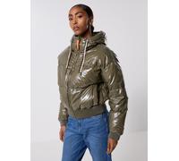 Gertrude - Doudoune brillante et isolante en duvet naturel - Nine Khaki pour Femme - Taille S - Kaki Kaki S