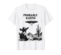 Vêtements Graphiques Cowboy UFO Probablement Aliens Desert Landscape T-Shirt