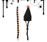 Vêtements Hamster Chapeau-Écharpe Ajustable Cosplay Halloween | Ensemble Vêtements Furet Chapeau Écharpe Hamster Pour Photoshoot Anniversaire Et Fête Lapin Gerbille Hérisson Chinchilla
