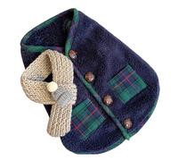 Vetements Hiver Chien Petit Taille, Manteau Bleu avec Echarpe, Tissu Epais et Douillet - Chaud et Chic pour Bichon, Pomeranian, Caniche (XL)